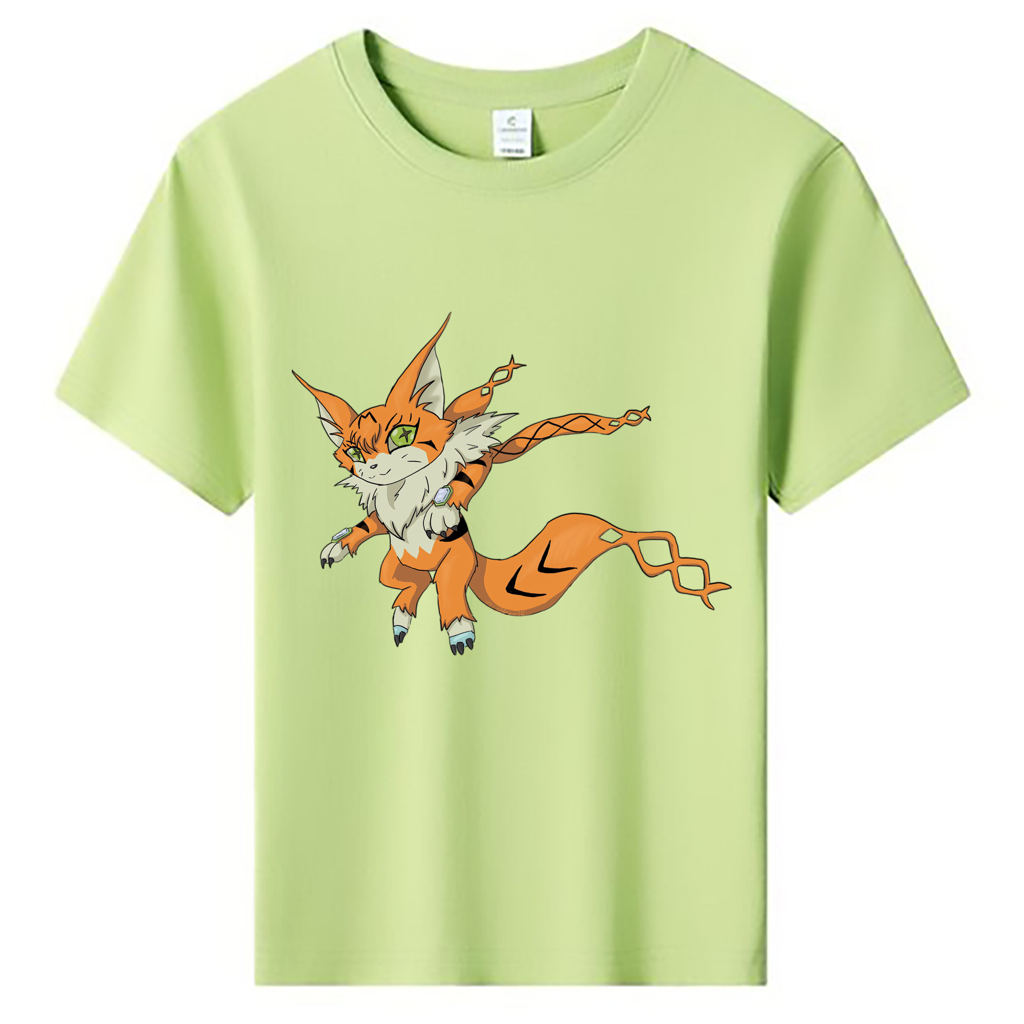 （画像用） Digimon デジタルモンスター/デジモン 綿100％キッズTシャツ（フロントプリント）
